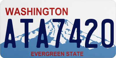 WA license plate ATA7420