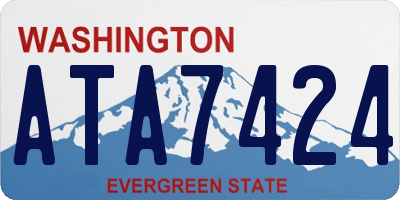 WA license plate ATA7424