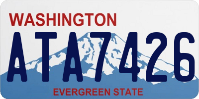 WA license plate ATA7426
