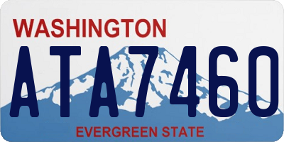 WA license plate ATA7460