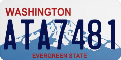 WA license plate ATA7481