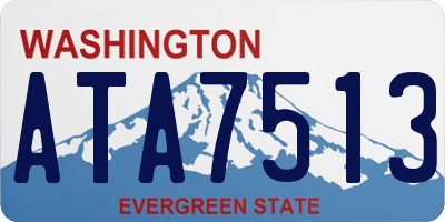 WA license plate ATA7513