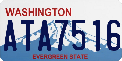 WA license plate ATA7516