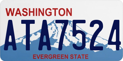 WA license plate ATA7524