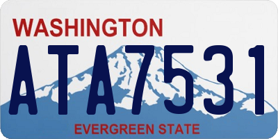 WA license plate ATA7531