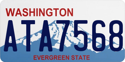 WA license plate ATA7568