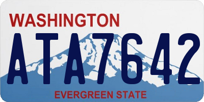 WA license plate ATA7642