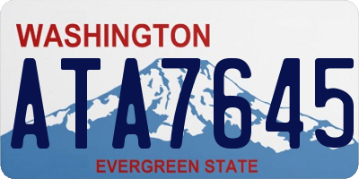 WA license plate ATA7645