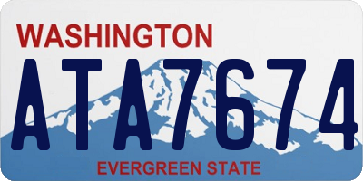 WA license plate ATA7674