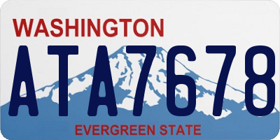 WA license plate ATA7678