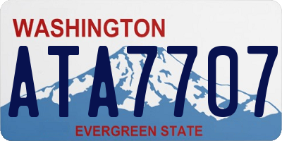 WA license plate ATA7707