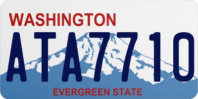 WA license plate ATA7710