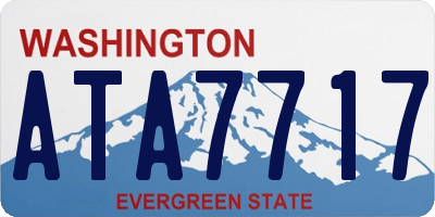 WA license plate ATA7717