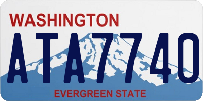 WA license plate ATA7740