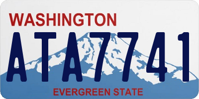 WA license plate ATA7741