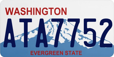 WA license plate ATA7752