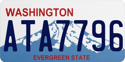 WA license plate ATA7796