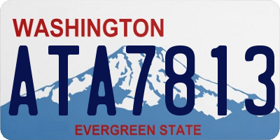 WA license plate ATA7813