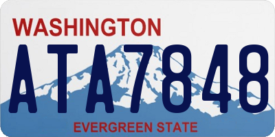 WA license plate ATA7848