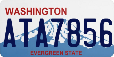 WA license plate ATA7856