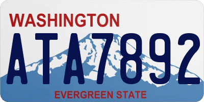 WA license plate ATA7892