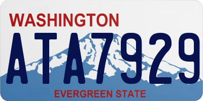 WA license plate ATA7929