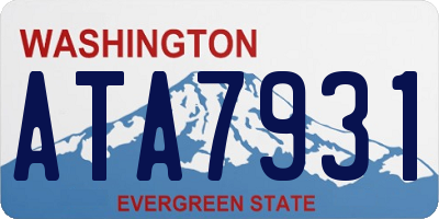WA license plate ATA7931