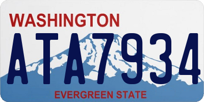 WA license plate ATA7934