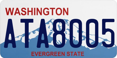 WA license plate ATA8005