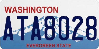 WA license plate ATA8028
