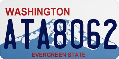 WA license plate ATA8062