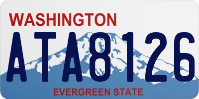 WA license plate ATA8126