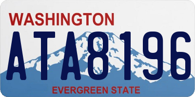 WA license plate ATA8196
