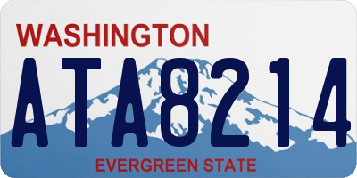 WA license plate ATA8214