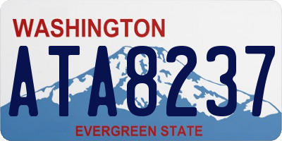 WA license plate ATA8237