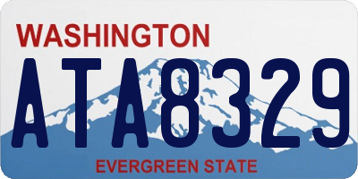 WA license plate ATA8329