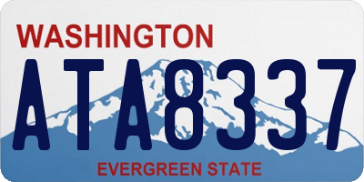 WA license plate ATA8337