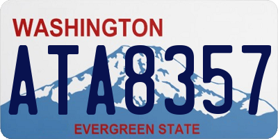 WA license plate ATA8357