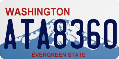 WA license plate ATA8360