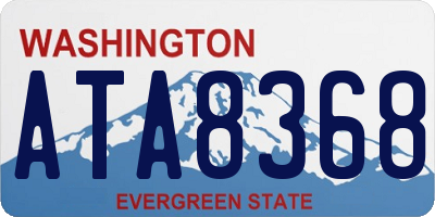WA license plate ATA8368