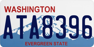 WA license plate ATA8396
