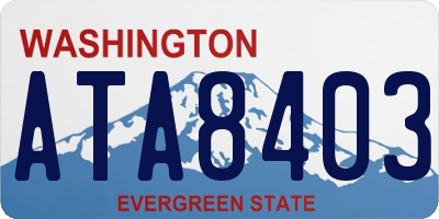 WA license plate ATA8403