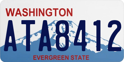 WA license plate ATA8412