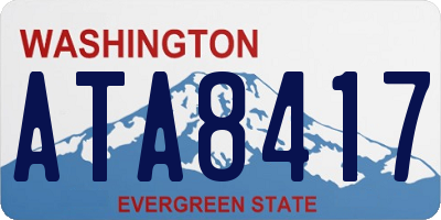 WA license plate ATA8417