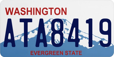WA license plate ATA8419