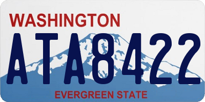WA license plate ATA8422