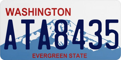 WA license plate ATA8435
