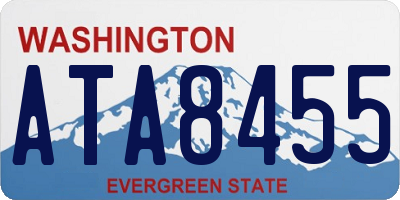 WA license plate ATA8455