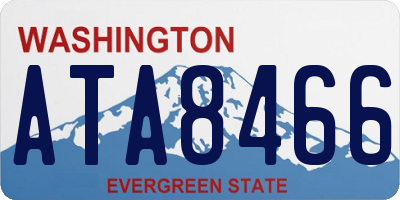 WA license plate ATA8466
