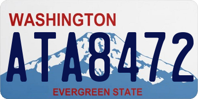 WA license plate ATA8472